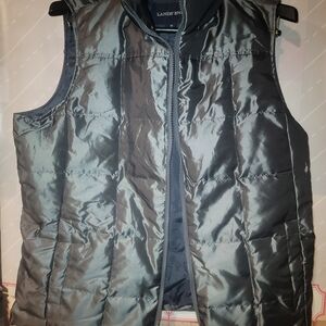 Lands' End Men's Metallic Gray Puffer Vest